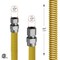 Flextron Gas Line Hose 1/2'' O.D.x30'' Len 1/2"x3/8" FIP Fittings Yellow Coated Stainless Steel Flexible FTGC-YC38-30E - alternate 2